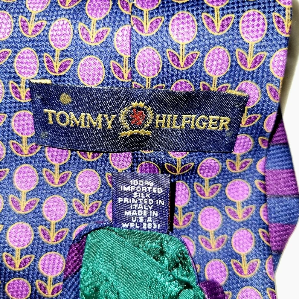 Tommy Hilfiger* Silk Tie* Navy/ Purple